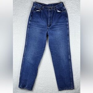 True Vintage 70s Wrangler Blue Dark Straight Leg Jeans 28x28 1970s Flaw Dad Pant